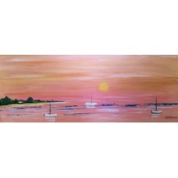 Coucher de soleil sur la plage
