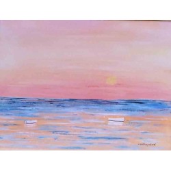 Coucher de soleil sur la mer