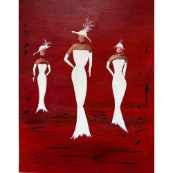 Dames en robe blanche