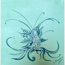 Sylphide sur fond vert